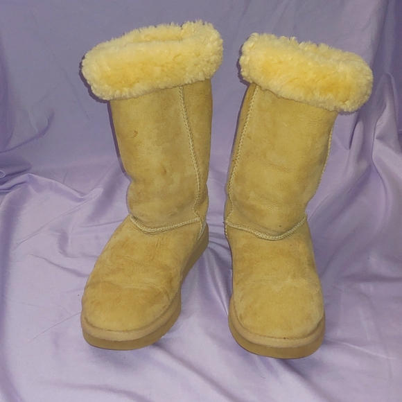 EUC UGG CLASSIC TALL TAN BOOTS * SIZE 8W * UGG BOOTS * FOLDABLE * KNEE HIGH - Picture 7 of 12